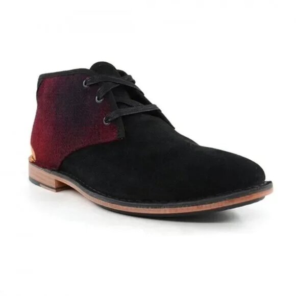 Woolrich x Sebago Mens Red Black Suede Halyard Chukka Boots Size 9.5M - Picture 1 of 7